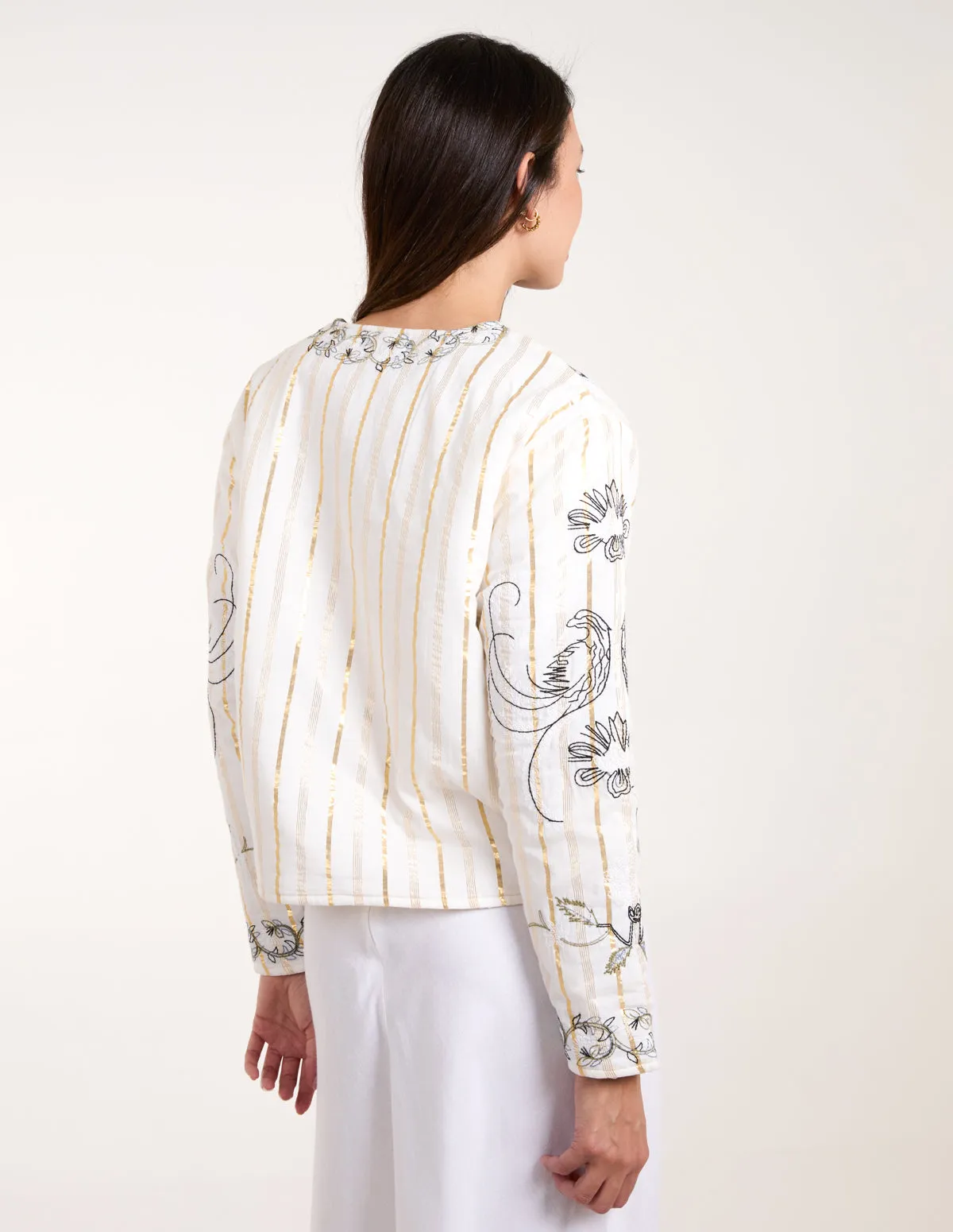Embroidered Quilted Jacket